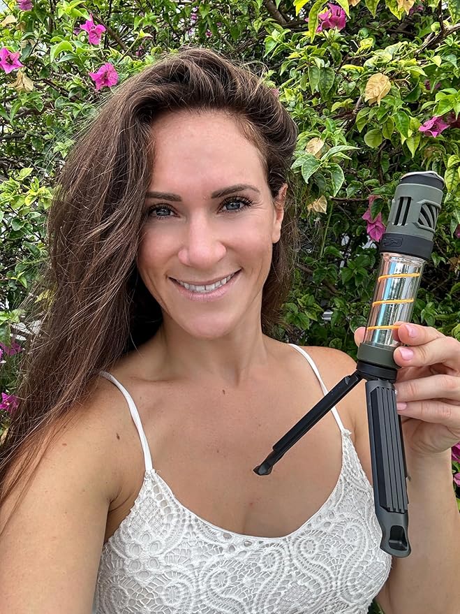Rival Tac Buzz Repel Pro Lamp 3-in-1 Mosquito Repellent Rechargeable Flashlight, Citronella Outdoor Mosquito Repellent 30 Ft., IPX5, Camping Light (Mosquito Repellant with Flashlight/Torch and Tripod)