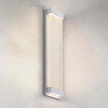 ASD LED 24 Inch Bubble Glass Wall Light Fixture | 22W 530LM 3000-5000K 100-277V | 3CCT, Waterproof, Dimmable, Up-Down Glow, ETL Listed | Exterior Flush Mount Sconce, Outdoor Lighting | White