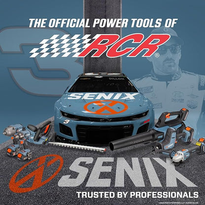 SENIX X2 20 Volt Max* 3-Piece Cordless Power Tool Combo Kit with Battery Powered 10" String Trimmer, Variable Speed Leaf Blower, 18" Hedge Trimmer, Includes 2 Batteries & Battery Charger (S2K3B2-01)
