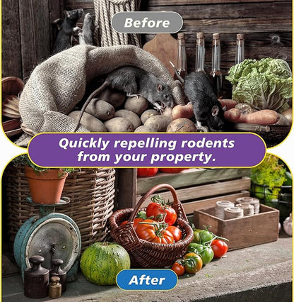 Mouse Rodent Repellent, 24 Pack Mouse Repellent Balls - Peppermint Lemon Oil Mice Repellent for Squirrel Rats Spider Pests, Mice Repellent for Indoor/Outdoor Use - Natural Mouse Deterrent & Pet Safe