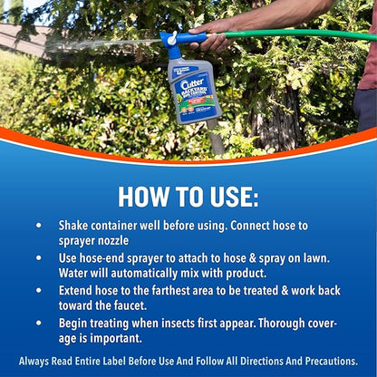 Cutter Backyard Bug Control Spray Concentrate, Mosquito Repellent, Kills Mosquitoes, Fleas & Listed Ants, 32 fl Ounce