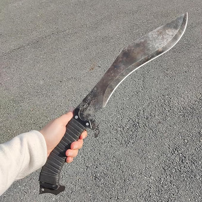 Full Tang Manganese Steel Machete Sword with Sheath for Collection, Practice, Outdoor Use-19.3 Inch