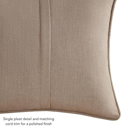 Greendale Home Fashions Sunbrella 20" Square Outdoor Throw Pillow with Removable Cover (Set of 2), Cast Ash 2 Count