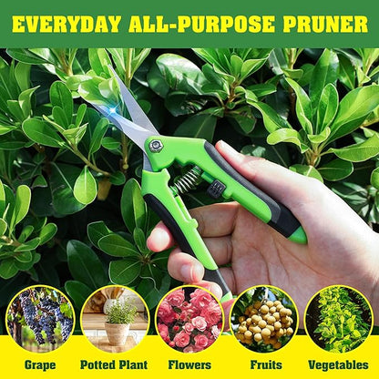 4 Pack Garden Shears, Stainless Steel Shears Gardening Tools, Scissors, Garden Clippers, Pruning Shears for Gardening Shears & Scissors (Green)