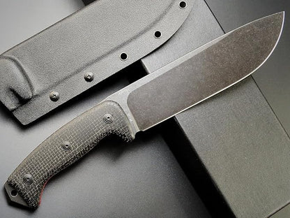 Eafengrow EF148 Fixed Blade Knife AUS-10 Steel Blade Micarta Handle Full Tang EDC Straight Knife for Hunting Camping Bushcraft