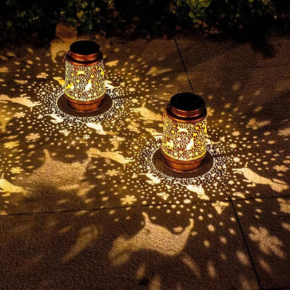 Dog Solar Lanterns Outdoor Waterproof Hanging Solar Lights Dog Gifts for Women Men Metal Decorative LED Lanterns for Yard, Patio, Lawn, Tabletop, Pathway, Landscape, Garden Decor, Dog Lovers Gifts