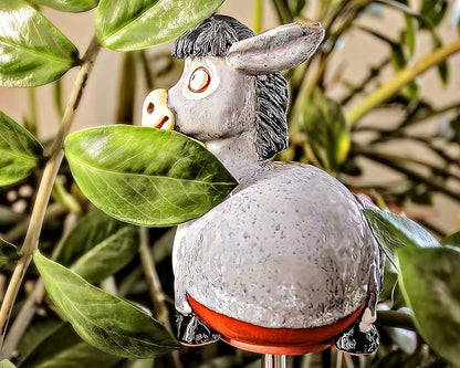 Ceramic Garden Decor - Donkey Lawn stake - Outdoor statue - Perfect, unique gifts for gardeners woman, men, yard gifts - Handmade, Frostproof