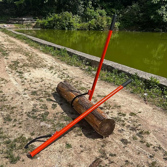 51" Felled Cant Hook Logging Tool - Cant Hook Log Roller Tool, max 19 Inch Opening Felling Log Roller Tool