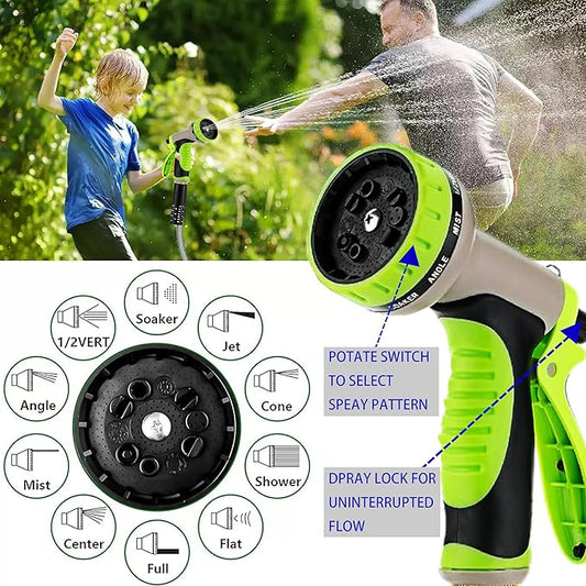 Stainless Steel Garden Hose 75FT with 10 Functione Nozzle, No Kink, Leak-Proof, Lightweight and Flexible Metal Garden Hose for Lawn, Car, RV, Outdoor Watering, Pet Bathing