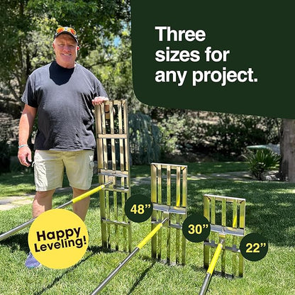 Rocklin™ Lawn Leveling Rake – 22” x 10” Stainless Steel Levelawn Tool with 78” Handle | Smooth & Level Soil, Sand or Grass | Durable Leveling Tool for Lawn, Yard and Garden
