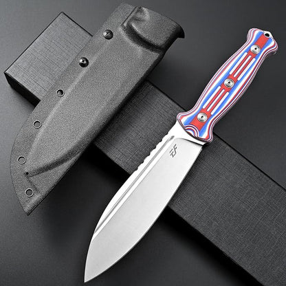 Eafengrow EF149 Fixed Blade Knife N690 Steel Blade Colorful G10 Handle Full Tang EDC Straight Knife for Hunting Camping Adventure