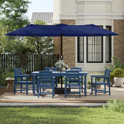13FT Double Sided Patio Umbrella with LED Lighted