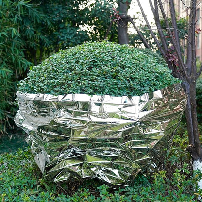 Plant Growth Mylar Films High Reflective Mylar Film Garden Greenhouse Covering Foil Sheets for First Aid Blanket Growth Room Camping Simple Tent,82.6 x 51.2 Inch(6 Pieces)
