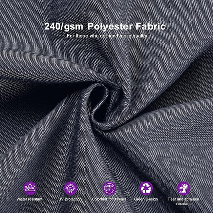 PURPLE LEAF 9' x 12' Cantilever Patio Umbrella Outdoor Umbrella with 280lbs Base Large Rectangular Windproof Offset Umbrella for Pool Deck Garden, Graphite Grey