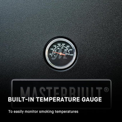 Masterbuilt® 30-inch Electric Vertical BBQ Smoker with Analog Temperature Control, Chrome Smoking Racks and 535 Cooking Square Inches in Black, Model MB20070210