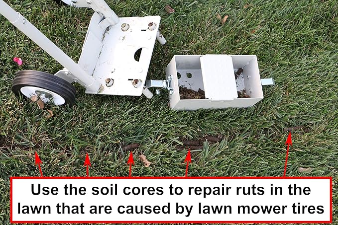 Step 'N Tilt Core Lawn Aerator Version 4 Kit (3.4 Inch Standard Length Coring Tines with Soil Core Container)