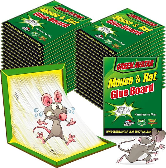 Ezoon 36 Pack Large Mouse Glue Traps with Enhanced Stickiness, Sticky Rat Traps, Sticky Snake Trap, Mouse Traps Sticky Pad Board for House Indoor Outdoor, Easy to Set, Extra Large (8.3" x 12")