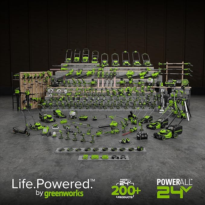 Greenworks 24V 8" Cordless Polesaw (Great For Pruning and Trimming Branches / 125+ Compatible Tools), 2.0Ah Battery and Charger Included