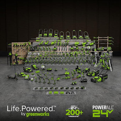 Greenworks 24V 8" Cordless Polesaw (Great For Pruning and Trimming Branches / 125+ Compatible Tools), 2.0Ah Battery and Charger Included