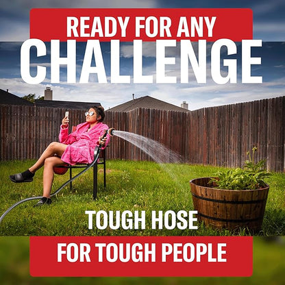 Best 100 ft Metal Garden Hose Set - No-Kink Durable 316 Stainless Steel, 10-Way Zync Spray Nozzle & Hook – Tough Flexible Heavy Duty Water Hoses, Naval Brass, Rust, Weather, LeakProof