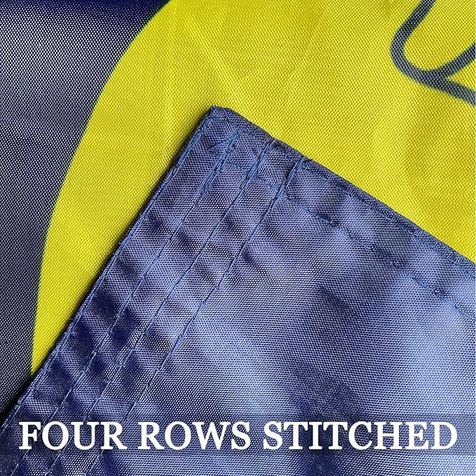 Double Sided Navy Flags 3x5 Outdoor- Heavy Duty 3Ply 240D Polyester Vivid Colors- Navy Flag Banner- Canvas Header with 2 Brass Grommets & 4 Rows Stitched