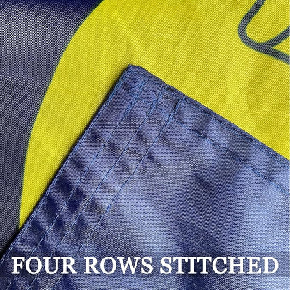 Double Sided Navy Outdoor Flag 4x6- Heavy Duty 3Ply 240D Polyester Vivid Colors- Navy Flag- 4 Rows Stitched and Canvas Header with 2 Brass Grommets