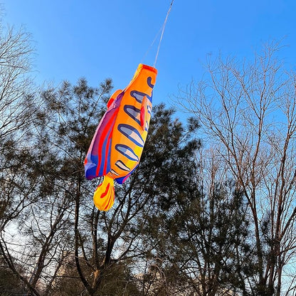 emma kites Royal Angelfish Windsock 30-inches Colorful Hanging Décor for Home Garden Backyard Deck Canopy Party Bike Flag