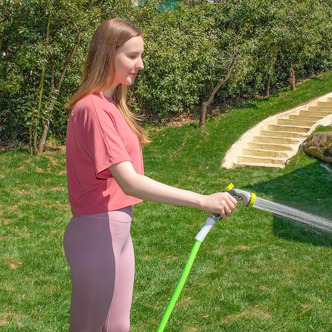Fevone Garden Hose 100 ft., Lightweight Hybrid Water Hose, Flexible and Durable, Leak-Free Connections