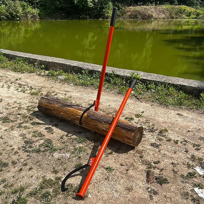 58 in Felled Cant Hook Logging Tool - Cant Hook Log Roller Tool, max 19 Inch Opening Felling Log Roller Tool