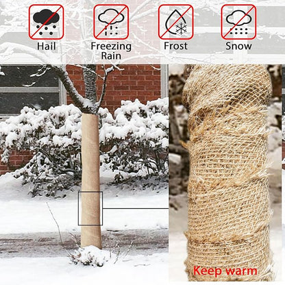 Natural Burlap Plant Covers Freeze Protection,Burlap Winter Frost Plant Blankets for Trees and Shrubs Winter Protection (15.7 INx19.7 FT)
