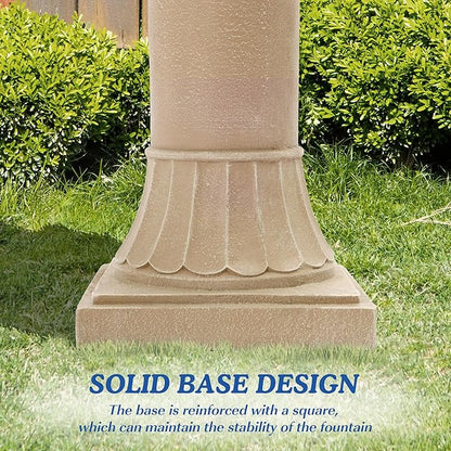 Italian Outdoor Water Fountains Garden Decor - 48.4''H Fountains and Waterfalls Outside, Large Cascading Indoor Floor-Standing Resin Bubbler Fountain Features W/Pump for Patio, Yard and Home