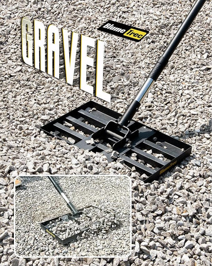 Lawn Leveling Rake, 17"x10" Heavy Duty Sand Leveling Tool with 6.7FT Stainless Steel Long Handle, Golf Rake for Soil, Compost, Gravel, Lawn Leveler for Yard, Garden, Landscaping Level Tool