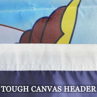 Double Sided Navy Outdoor Flag 4x6- Heavy Duty 3Ply 240D Polyester Vivid Colors- Navy Flag- 4 Rows Stitched and Canvas Header with 2 Brass Grommets
