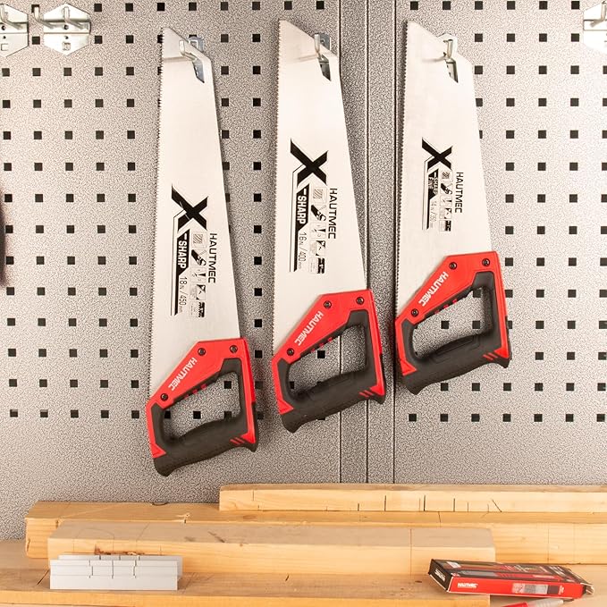 HAUTMEC 18" X-Sharp Pro Hand Saw for Speed and Quality Cuts, Universal Handsaw with 7 TPI /8PPI Triple Ground Teeth, 1mm Thick Blade Ergonomic Bimaterial Soft Handle – HT0151