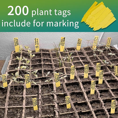 320Cells Seedling Start Trays,20 Pack Peat Pots Seedling Pots Biodegradable,Seedling Starter Kit,Organic Germination Plant Starter Trays