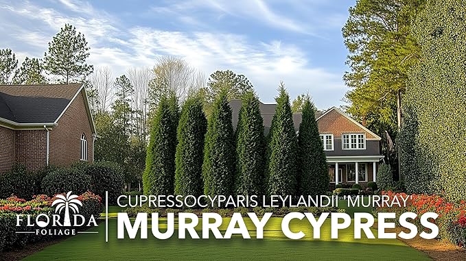 Murray Cypress | 30 Live Plants | Cupressocyparis leylandii 'Murray' | Fast Growing Privacy Trees | Evergreen Plants for Windbreaks
