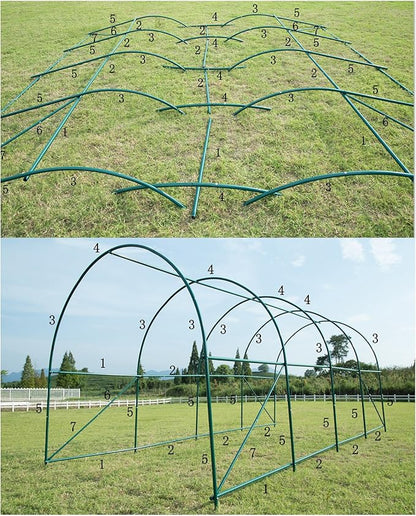 GOJOOASIS Greenhouse Outdoor Green House for Outside Winter Heavy Duty Large Walk-in Green Garden Hot House Portable Greenhouses for Backyard Arch Gardening Plant Shed (15'x7'x7')