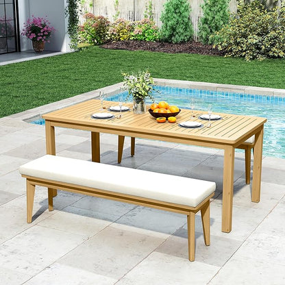 Acacia Wood Outdoor Dining Set