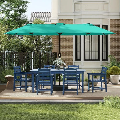 13FT Double Sided Patio Umbrella with LED Lighted