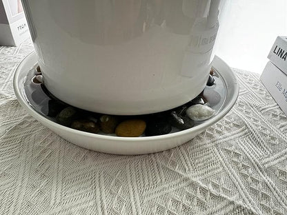 Plant Saucers 12 Inch (12.7 Inch) Plant Trays, Durable Round Glazed Ceramic Flower Plant Water Drip Tray for Pots Planter