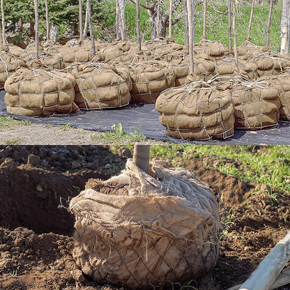 Natural Burlap Plant Covers Freeze Protection,Burlap Winter Frost Plant Blankets for Trees and Shrubs Winter Protection (45 INx15 FT)