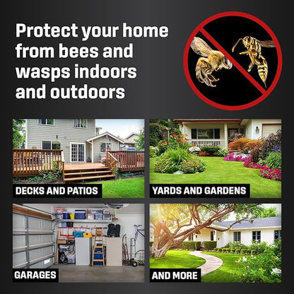 Exterminator’s Choice Bee Exterminator & Wasp Defense - 125 fl oz Cinnamon Scent - Natural Essential Oil Formula Keeps Bees Away Outside - Safe for Kids & Pets - Made in USA