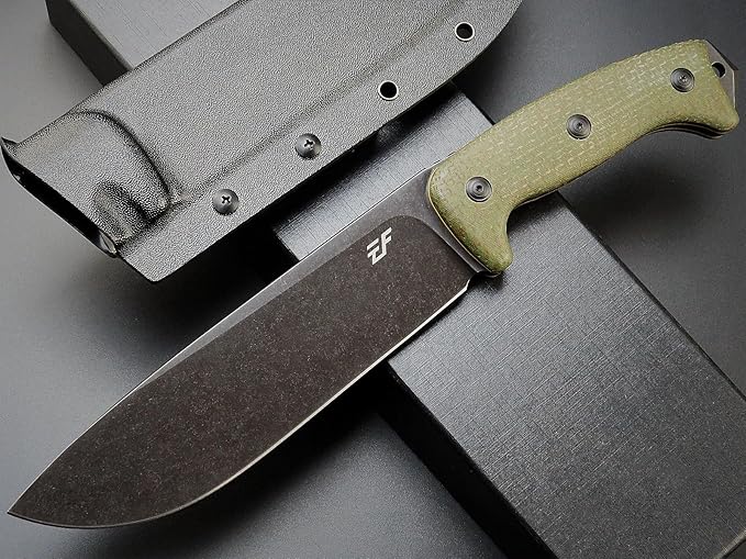 Eafengrow EF148 Fixed Blade Knife AUS-10 Steel Blade Micarta Handle Full Tang EDC Straight Knife for Hunting Camping Bushcraft