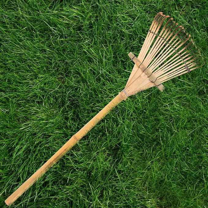 GANAZONO Rakes for Lawns Leaf Scoops Hand Rakes Gardening Lawn Held Wind Tools Japanese Yard Wood with Handle Landscape Loosening Soil s Small Wooden Child Leaves
