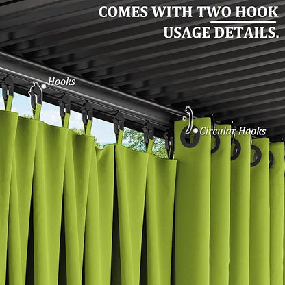 Gazebo Universal Replacement Privacy Curtain,10'×12' Gazebo Outdoor Waterproof Curtains, 4-Panels Sidewall Curtains with Double Zipper for Patio Canopy, Garden and Backyard (Curtain Only)