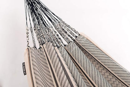 Flora Classic Organic Cotton Hammock - Indoor Outdoor Hammock, Patio Bed Tree Portable Hammock, 2 Person Double Hammock - King, Zebra