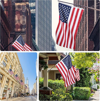 1x1.5 Ft American Flag - Outdoor Heavy Duty Durable 210D Oxford Polyester US Flag with Embroidered Stars & Brass Grommets