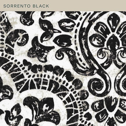 Honeycomb Outdoor Lumbar Toss Pillow Set, 20" W x 12" L, Sorrento Black and White Outdoor Pillows