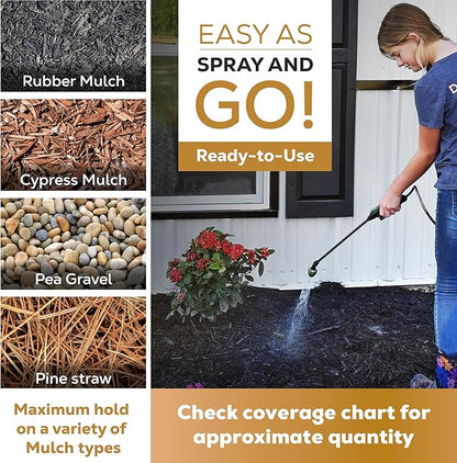 Dominator Mulch Anchor 1 Gallon - Mulch Glue & Gravel Binder, Rock Glue for Landscaping, Pea Gravel & Bark, Strong Stabilizer & Stone Glue Adhesive, Ready to Use, Made in US