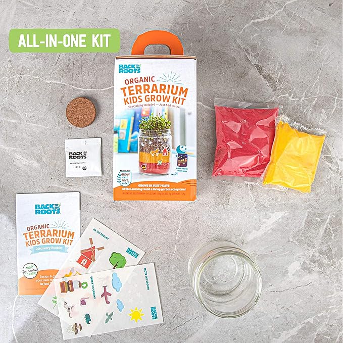 Back to the Roots Terrarium Grow Kit - Easy-to-Use DIY Set for All Ages Small
